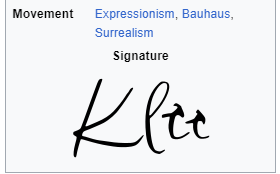 Paul Klee's signature