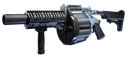 Slightly angled view of the M32 GL Digital Disruption in cyan.