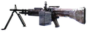 Slightly angled view of the M60 Camo Splash in beige.