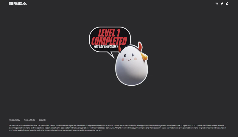 File:THE FINALS website showing the successful completion of the "geocache" easter egg.png