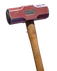 Slightly angled view of the Sledegehammer Dye Job in red.