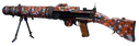 Slightly angled view of the Lewis Gun Posh Terrazzo.