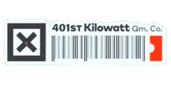IVADA sometimes includes an X-in-a-square symbol, a barcode, and the text "401st Kilowatt Qm. Co." in their related items.