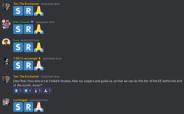 Hunters praying to SR for enlightenment during the hunt