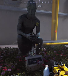 The statue in Skyway Stadium
