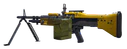 Slightly angled view of the M60 Dye Job in yellow.