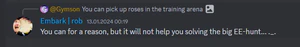 Rob confirms the roses are related to an easter egg